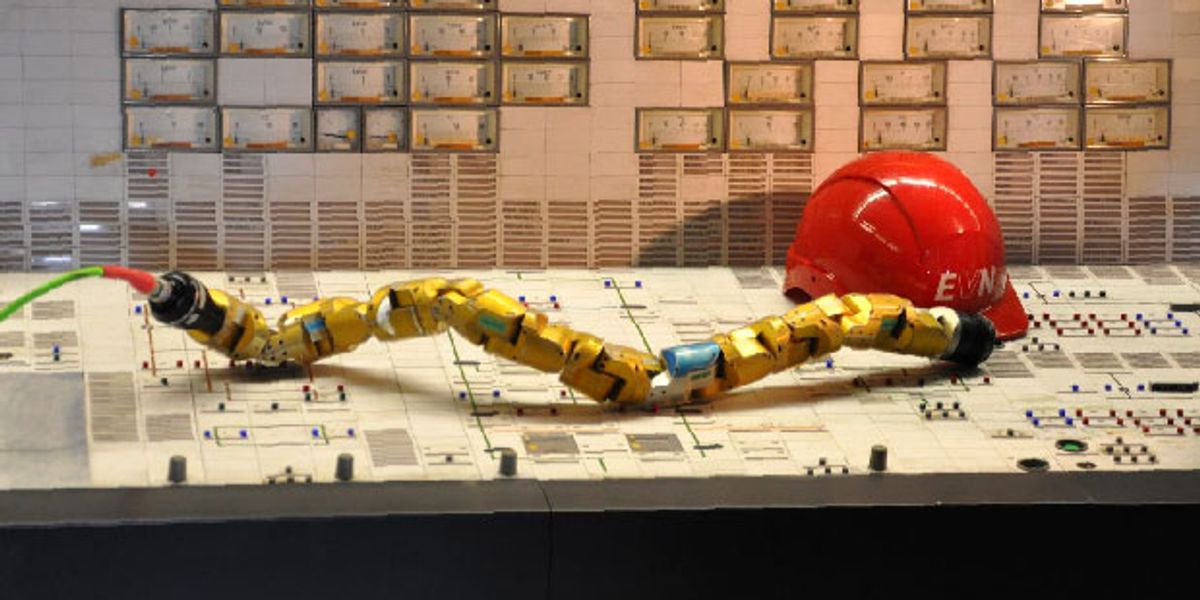 CMU Snakebots Infest Nuclear Power Plant